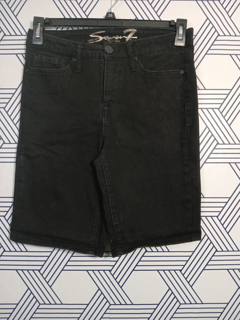 Seven7 Sunset Bermuda Shorts Mom Core Minimalist Everyday Basics